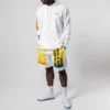 Erkek Converse x Rokit Crossover Sırtında Büyük Baskılı Logo Kapüşonlu Uzun Kollu Beyaz