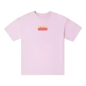Flaming Logo Oversized T-Shirt Asya Bedenleri “Pembe”