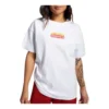 Flaming Logo Oversized Tişört Asya Bedenleri “Beyaz Kırmızı”
