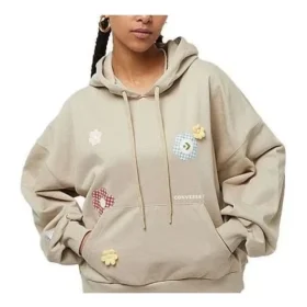 Flora Logo Kapüşonlu Sweatshirt Asya Bedenleri “Bej” Flora Logo Kapüşonlu Sweatshirt Asya Bedenleri “Bej”