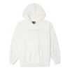 Gevşek Örgü Kapüşonlu Sweatshirt Krem Beyaz
