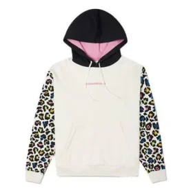 Gökkuşağı Leopar Desenli Kapüşonlu Sweatshirt Asya Bedenleri “Off White” Gökkuşağı Leopar Desenli Kapüşonlu Sweatshirt Asya Bedenleri “Off White”
