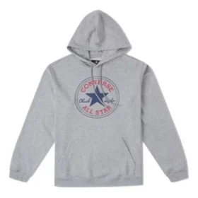 Go-To All Star Patch Standart Kesim Polar Kapüşonlu Sweatshirt Asya Bedenleri “Gri”