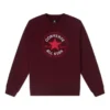 Go-To Chuck Taylor All Star Yama Standart Kesim Polar Crew Sweatshirt Asya Bedenleri “Bordo”