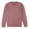 Go-To Nakışlı Yıldız Chevron Fırçalanmış Arka Yüzlü Polar Crew Sweatshirt Asya Bedenleri “Bordo”