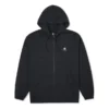 Go-To Nakışlı Yıldız Chevron Standart Kesim Tam Fermuarlı Kapüşonlu Sweatshirt Asya Bedenleri “Siyah”