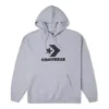 Go-To Star Chevron Bol Kesim Kapüşonlu Sweatshirt Asya Bedenleri “Gri”