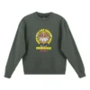 GOOD TIMES Grafik Desenli Bol Yakalı Sweatshirt Asya Bedenleri “Zeytin Yeşili”