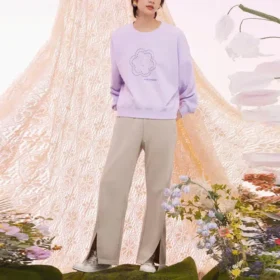 Çiçek Desenli Bisiklet Yaka Asya Bedenleri “Lilac” Çiçek Desenli Bisiklet Yaka Asya Bedenleri “Lilac”