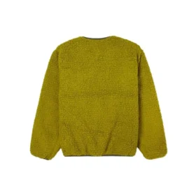 Çift Taraflı Polar Fleece Stay Warm logolu Ceket Yeşil