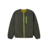 Çift Taraflı Polar Fleece Stay Warm logolu Ceket Yeşil