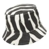 Çift Taraflı Zebra Kova Şapka “Siyah”