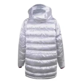 Iridescent Sideline Aşağı Ceket Asya Bedenleri “Gümüş”