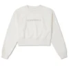Çizgili Wordmark Polar Sweatshirt “Beyaz”