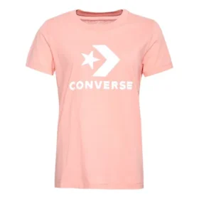 Klasik Logo Baskılı Kısa Kollu Pembe