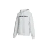 Klasik Logo Spor Giyim Günlük Spor Polar Astarlı Kapüşonlu Sweatshirt Beyaz