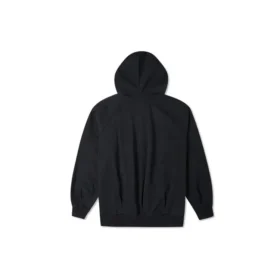 Logo İşlemeli Bol Örgü Kapüşonlu Sweatshirt Siyah
