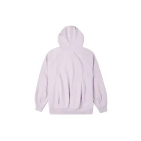 Logo Nakışlı Örgü Kapüşonlu Sweatshirt Mor