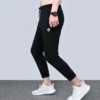 Logo Örgü Jogger Asya Bedenleri “Siyah”