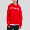Love The Progress 2.0 Oversized Kapüşonlu Sweatshirt Asya Bedenleri “Kırmızı”