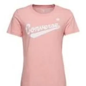 Ön Ortada Logo Tişört Asya Bedenleri “Pembe Beyaz”