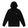 Nakışlı Yıldız Chevron Fransız Teri Kapüşonlu Sweatshirt Asya Bedenleri “Siyah”