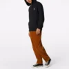 Nakışlı Yıldız Chevron Fransız Teri Kapüşonlu Sweatshirt Asya Bedenleri “Siyah”