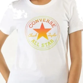 Ombre Chuck Patch Crew T-Shirt Asya Bedenleri “Beyaz Sarı”