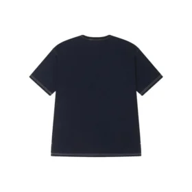 One Star Logo Tişört Asya Bedenleri “Siyah Mavi”