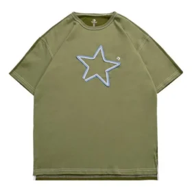 One Star Logo Tişört Asya Bedenleri “Zeytin Yeşili”