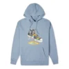 Paint Drip Graphic Pullover Hoodie Asya Bedenleri “Vintage Blue”