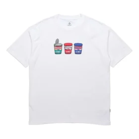 Pics Aplike Kısa Kollu Tişört Unisex Beyaz