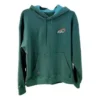 Rainbow Cloud Grafikli Kapüşonlu Sweatshirt Asya Bedenleri “Yeşil”