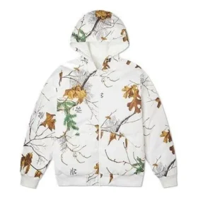 Real Tree Çift Taraflı Ceket Yaprak Desenli Asya Bedenleri “Casual White”