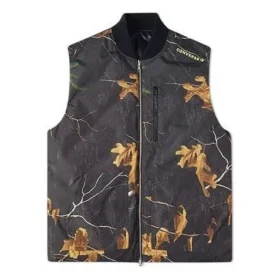Realtree Baskılı Çift Taraflı Aşağı Yelek Asya Bedenleri “Siyah”