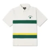 Renk Bloklu Logo Polo Gömlek Asya Bedenleri “Beyaz Yeşil”