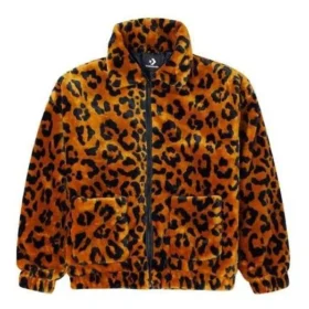 Retro Leopar Desenli Bol Ceket Çift Stili Asya Bedenleri “Kahverengi”