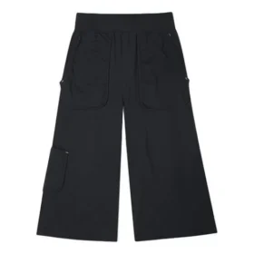 Örgü Kargo Düz Günlük Pantolon/Pantolon Siyah