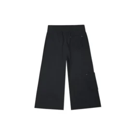 Örgü Kargo Düz Günlük Pantolon/Pantolon Siyah