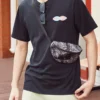 Sling Pack Desenli Çanta “Siyah Gri”