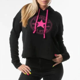 Spor Giyim Günlük Spor Kapüşonlu Örgü Sweatshirt Siyah Spor Giyim Günlük Spor Kapüşonlu Örgü Sweatshirt Siyah