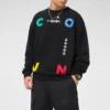 Spor Kontrast Harf Baskılı Bisiklet Yaka Sweatshirt Asya Bedenleri “Siyah”