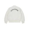 SS22 Logo Bol Kesim Spor Retro Aviator Ceket Çift Stili Beyaz