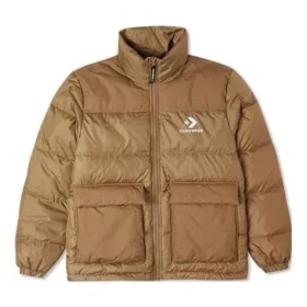 Star Chevron Aşağı Ceket Asya Bedenleri “Brown”