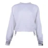 Stripe Nefes Alabilir Kazak Beyaz
