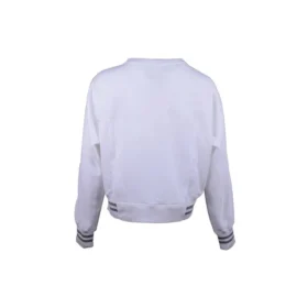 Stripe Nefes Alabilir Kazak Beyaz