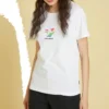 Sun Fill Star Chevron Klasik Tişört Asya Bedenleri “Beyaz”