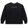 Swarovski Kristalleri ile Süslenmiş Gold Standard Bisiklet Yaka Sweatshirt Asya Bedenleri “Siyah”
