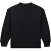 Swarovski Kristalleri ile Süslenmiş Gold Standard Bisiklet Yaka Sweatshirt Asya Bedenleri “Siyah”