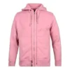 Tam Fermuarlı Kapüşonlu Sweatshirt Asya Bedenleri “Pink”